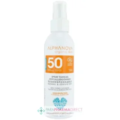 Alphanova Sun Spray Familial Hypoallergénique SPF50 BIO 150g