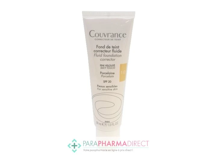 Avène Couvrance Fond De Teint Correcteur Fluide 1.0 Porcelaine 30ml 1 Avène Couvrance Fond De Teint Correcteur Fluide 1.0 Porcelaine 30ml