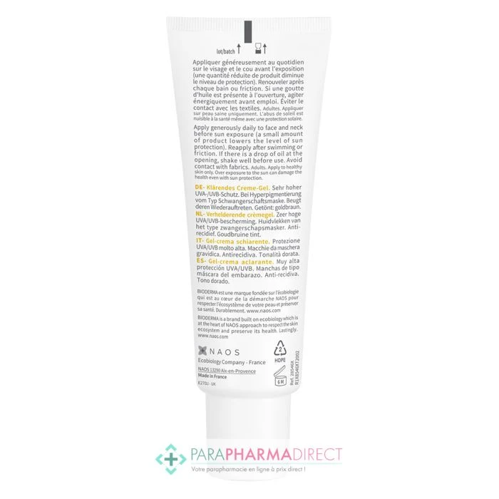 Bioderma Photoderm M SPF50+ - Teintée Dorée - Gel Crème Clarifiant Anti-Récidive - Taches Type Masque De Grossesse 40ml 2 Bioderma Photoderm M SPF50+ - Teintée Dorée - Gel Crème Clarifiant Anti-Récidive - Taches Type Masque De Grossesse 40ml – Image 2