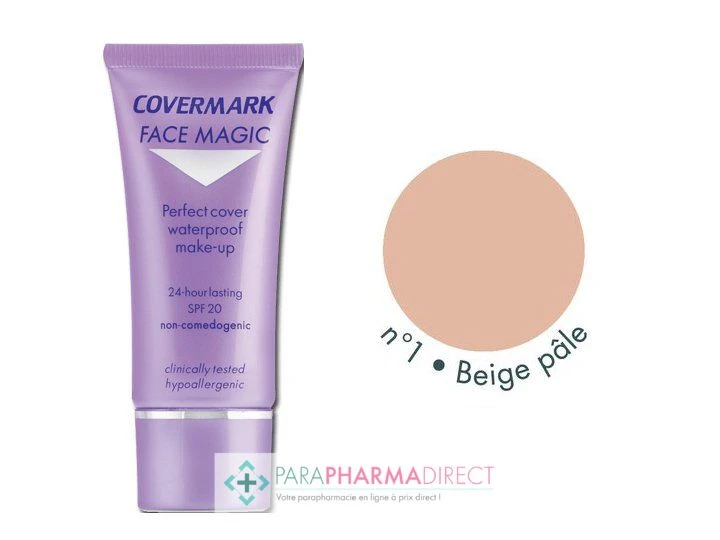 Covermark Face Magic Maquillage Camouflage Imperméable N°01 Pale Beige 30ml 1 Covermark Face Magic Maquillage Camouflage Imperméable N°01 Pale Beige 30ml