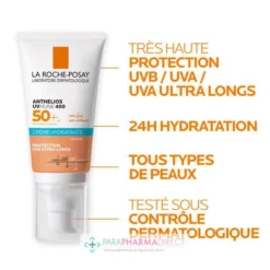 LA ROCHE-POSAY La Roche Posay Anthelios UVmune 400 - SPF50+ - Crème Hydratante Teintée 50ml 9 LA ROCHE-POSAY La Roche Posay Anthelios UVmune 400 - SPF50+ - Crème Hydratante Teintée 50ml -Mekup Skincare Magasin la roche posay anthelios uvmune 400 creme teintee la roche posay protection visage 4 64c25a2dd8df7