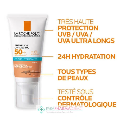 LA ROCHE-POSAY La Roche Posay Anthelios UVmune 400 - SPF50+ - Crème Hydratante Teintée 50ml 4 LA ROCHE-POSAY La Roche Posay Anthelios UVmune 400 - SPF50+ - Crème Hydratante Teintée 50ml – Image 4