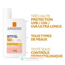 LA ROCHE-POSAY La Roche Posay Anthelios UVmune 400 - SPF50+ - Fluide Teinté 50ml 9 LA ROCHE-POSAY La Roche Posay Anthelios UVmune 400 - SPF50+ - Fluide Teinté 50ml -Mekup Skincare Magasin la roche posay solaire anthelios fluide uvmune 400 teinte parfum la roche posay protection visage 4 64c0e076ba1d5