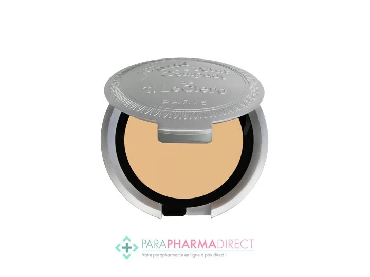 T.Leclerc Fond De Teint Compact Crème 02 Crème Naturel 1 T.Leclerc Fond De Teint Compact Crème 02 Crème Naturel