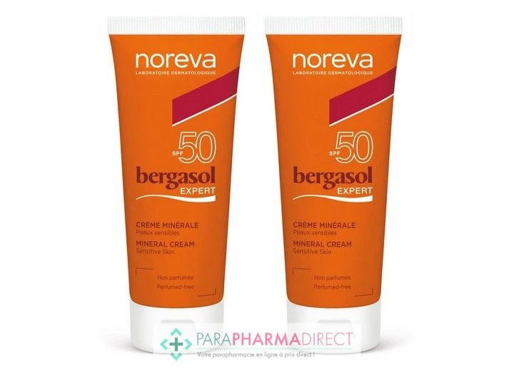 Noreva Bergasol Expert SPF50 Crème Minérale 2x40ml 1 Noreva Bergasol Expert SPF50 Crème Minérale 2x40ml