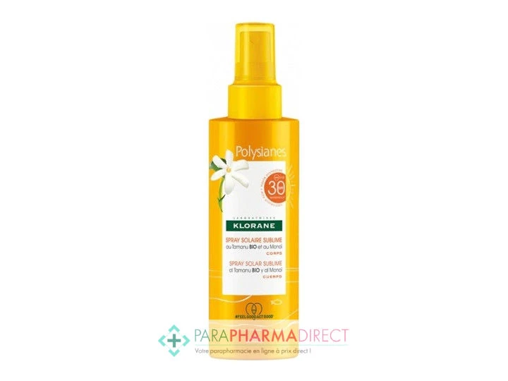 Klorane Polysianes SPF30 Spray Solaire Sublime Haute Protection Corps 200ml 1 Klorane Polysianes SPF30 Spray Solaire Sublime Haute Protection Corps 200ml