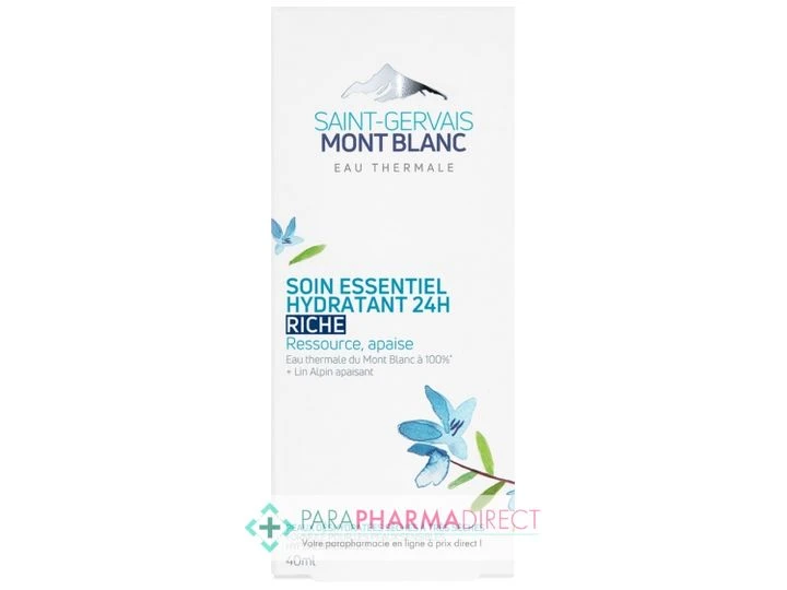 Saint-Gervais Mont Blanc - Soin Essentiel Hydratant 24H Riche 40 Ml 2 Saint-Gervais Mont Blanc - Soin Essentiel Hydratant 24H Riche 40 Ml – Image 2
