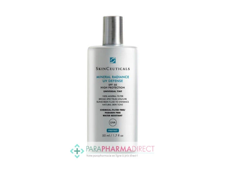 SkinCeuticals 4. Mineral Radiance UV Defense SFP50 Fluide Solaire Visage Teinté Révélateur D'Eclat 50ml 1 SkinCeuticals 4. Mineral Radiance UV Defense SFP50 Fluide Solaire Visage Teinté Révélateur D'Eclat 50ml