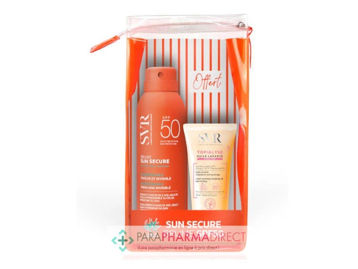 SVR Sun Secure Brume Biodégradable Fraîche Invisible SPF50+ 200ml + Après Soleil 50ml OFFERT 1 SVR Sun Secure Brume Biodégradable Fraîche Invisible SPF50+ 200ml + Après Soleil 50ml OFFERT