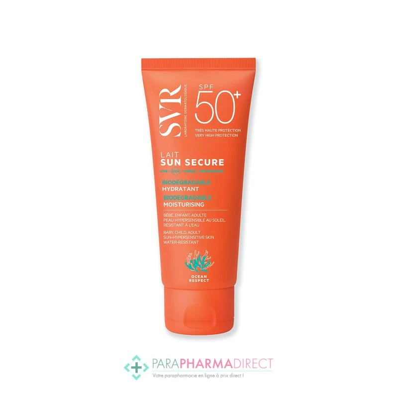 SVR Sun Secure Lait Hydratant Biodégrable SPF50+ 100ml 1 SVR Sun Secure Lait Hydratant Biodégrable SPF50+ 100ml