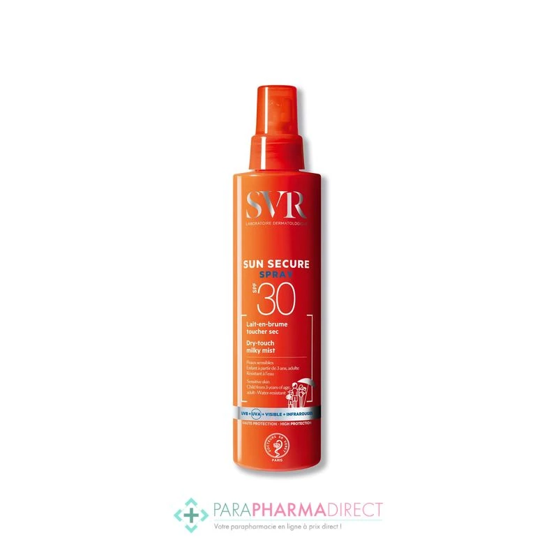 SVR Sun Secure Spray Lait En Brume Toucher Sec SPF30 Haute Protection Solaire 200ml 2 SVR Sun Secure Spray Lait En Brume Toucher Sec SPF30 Haute Protection Solaire 200ml – Image 2