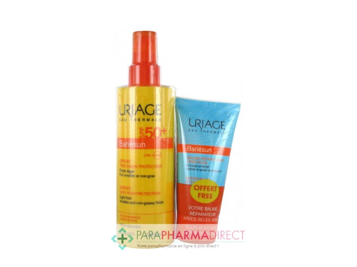 Uriage Bariésun SPF50+ Spray Très Haute Protection Solaire 200ml + Baume Réparateur Après Soleil 50ml OFFERT 1 Uriage Bariésun SPF50+ Spray Très Haute Protection Solaire 200ml + Baume Réparateur Après Soleil 50ml OFFERT