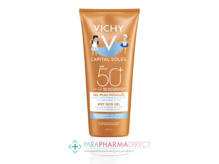 Vichy Capital Soleil SPF50+ Gel Peau Mouillée Enfant Très Haute Protection Solaire 200ml 1 Vichy Capital Soleil SPF50+ Gel Peau Mouillée Enfant Très Haute Protection Solaire 200ml