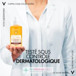 Vichy Capital Soleil SPF50 Eau De Protection Solaire Hâle Sublimé 200ml 11 Vichy Capital Soleil SPF50 Eau De Protection Solaire Hâle Sublimé 200ml -Mekup Skincare Magasin vichy capital soleil spf50 eau de protection solaire hale sublime au beta carote vichy protection visage 6 628de97b29ce6