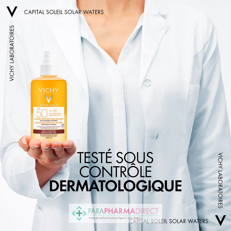 Vichy Capital Soleil SPF50 Eau De Protection Solaire Hâle Sublimé 200ml 6 Vichy Capital Soleil SPF50 Eau De Protection Solaire Hâle Sublimé 200ml – Image 6