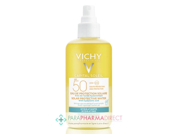 Vichy Capital Soleil SPF50 Eau De Protection Solaire Hydratant à L'Acide Hyaluronique 200ml 1 Vichy Capital Soleil SPF50 Eau De Protection Solaire Hydratant à L'Acide Hyaluronique 200ml