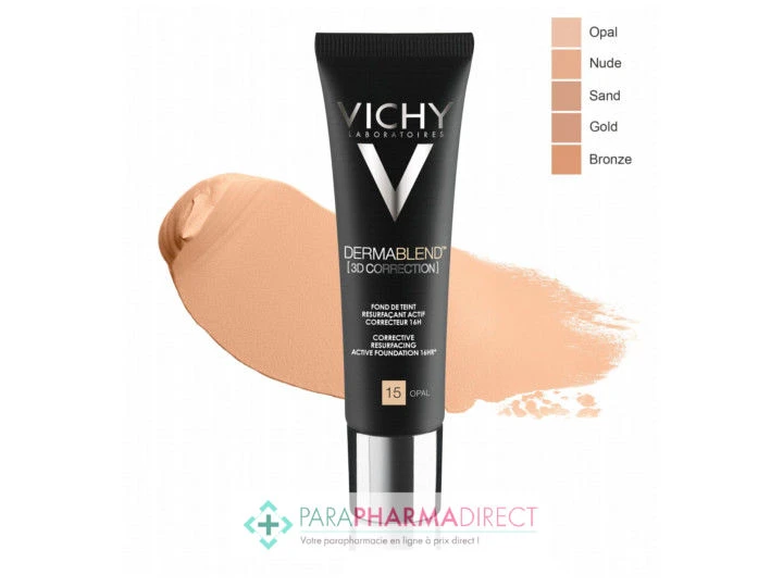Vichy Dermablend 3D Correction Fond De Teint Resurfaçant Actif Correcteur 16h 55 Bronze 30ml 1 Vichy Dermablend 3D Correction Fond De Teint Resurfaçant Actif Correcteur 16h 55 Bronze 30ml