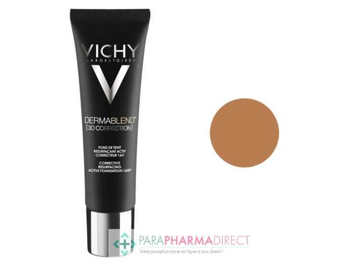Vichy Dermablend 3D Correction Fond De Teint Resurfaçant Actif Correcteur 16h 55 Bronze 30ml 2 Vichy Dermablend 3D Correction Fond De Teint Resurfaçant Actif Correcteur 16h 55 Bronze 30ml – Image 2