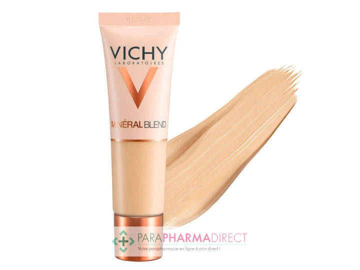 Vichy MineralBlend Fond De Teint Hydratant Teint Frais Tenue 16H Teinte 01 Clay 30ml 1 Vichy MineralBlend Fond De Teint Hydratant Teint Frais Tenue 16H Teinte 01 Clay 30ml