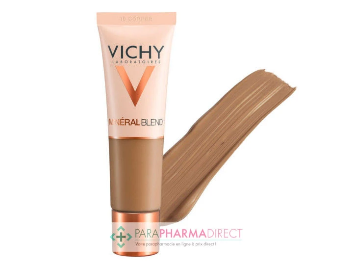 Vichy MineralBlend Fond De Teint Hydratant Teint Frais Tenue 16H Teinte 18 Copper 30ml 1 Vichy MineralBlend Fond De Teint Hydratant Teint Frais Tenue 16H Teinte 18 Copper 30ml